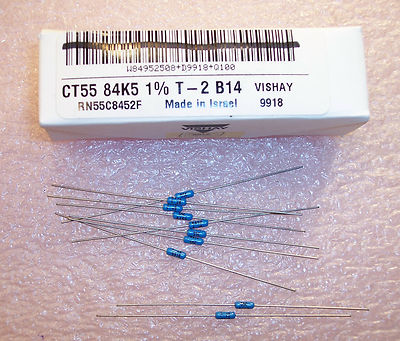 QTY (100) 84.5K Ohm 1/8W 1% PRECISION METAL FILM RESISTORS RN55C8452F VISHAY
