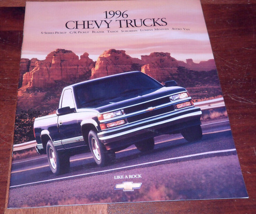 1996 Chevrolet New Truck Dealer Sales Brochure Tahoe Blazer S10 K1500 Astro