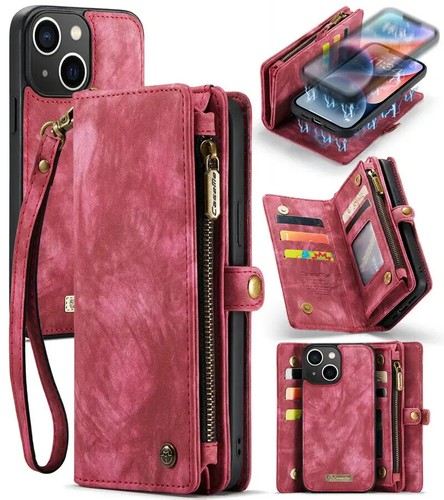 Luxury Leather Flip 2 in 1 Wallet Case Cover for iPhone 7 Shockproof Card Slots - Picture 3 of 14