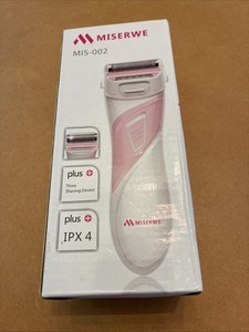 Miserwe Lady Shaver MIS-002, Battery Operated ; White/pink; Steel Head; NEW