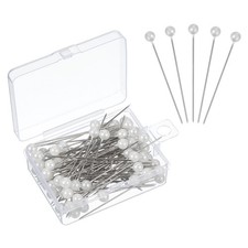 100pcs Sewing Pins 2 Inch Round Pearl Corsage Pins Straight Pins White