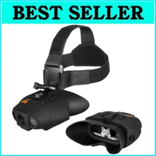 Wide Angle 1X Night Vision Goggles with 2X Digital Zoom - Tactical NV Binoculars