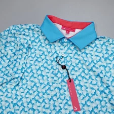 Redvanly Norton Polo Shirt Golf Rugby PUREpoly Malibu Blue Men's Size M