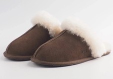 UGG Scuffette II Suede Sheepskin Slip-On Slippers Espresso US 10 Women 1106872
