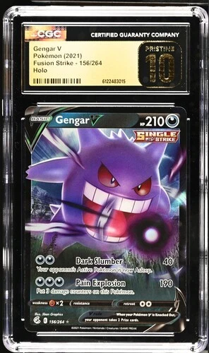 Gengar V 156/264 Holo Rare - Pokémon Fusion Strike CGC 10 Pristine