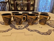 Set of 8 Tabletops Gallery Zebra Head Coffee Tea Mugs