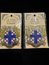 Family Coats  Of Arms (Origins Overleaf, Ireland) &ldquo;Larkin&rdquo; Metal Mini Plaques