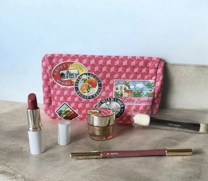 ESTEE LAUDER SUPREME EYE BALM LIP LINER LIPSTICK GIFT SET BAG CREAM MAKEUP ROSE