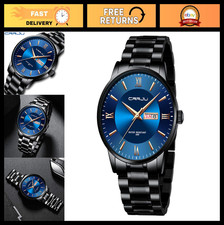 Men's Luxury Stainless Steel Chronograph Watch - Auto Date Analog Quartz Wristwa