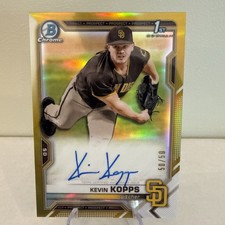 2021 Bowman 1st Chrome - Kevin Kopps #CDA-KK Gold Refractor 50/50 (AU, RC)