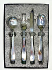 Celley Weighted 7 oz Eating Utensils 4pc Stainless Steel Set Tremors Parkinson's