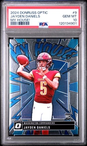 2024 PANINI DONRUSS OPTIC MY HOUSE! #9 JAYDEN DANIELS PSA 10
