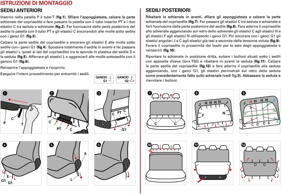 000129332 Serie Completa Coprisedili Personalizzati Fiat Panda 03> 5 Posti Post. - Immagine 4 di 4