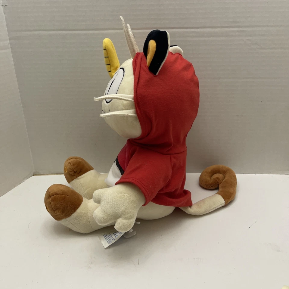 Build A Bear Pokémon Meowth 16” Plush Soft Toy Team Rocket With Pokeball hoodie - Image 3 of 4