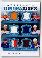 2013-14 Upper Deck Artifacts Tundra Sixes Jerseys Blue (B) Jordan Eberle/Brayden