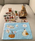 Playmobil 3733 Native American Indian Teepee Camp Set Vintage - Not Compete