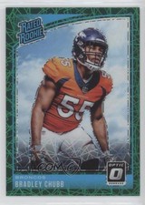 2018 Donruss Optic Rated Rookie Green Velocity Prizm Bradley Chubb #169 2s1