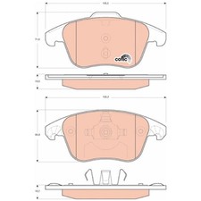 Satz Bremsbeläge Bremsklötze vorne für Peugeot 5008 0U 1 | 24269191