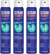 Ozium Air Sanitizer 3.5 Oz Pack Of 4 Odor Eliminator And Air Deodorizer