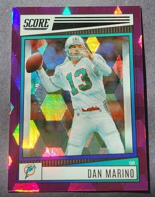 2022 Score Dan Marino #278 Purple Cubic /299 Miami Dolphins