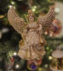 Jay Strongwater Golden Pearl Angel Ornament 2015 Swarovski MIB — photo 1
