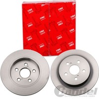 2X TRW Bremsscheiben 259Mm Voll Hinten Passend FÜR Lexus CT Toyota Corolla