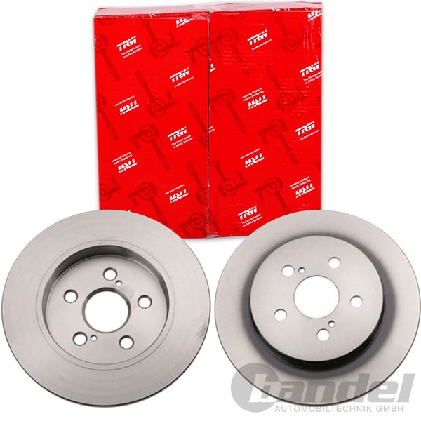 2X TRW Bremsscheiben 259Mm Voll Hinten Passend FÜR Lexus CT Toyota Corolla-image