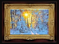 WINTER FARY TALE XI - Miniatura olio originale | Serie Winter Luminance NO FRAME