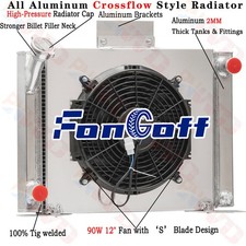 4 Row Radiator Shroud Fan For 1983-1994 Ford Ranger Truck Conversion V8 Engine