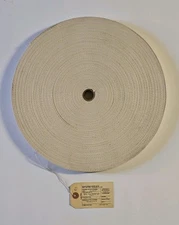 US Military Cotton Webbing Natural Type 2 Class 1A Roll is 13.5" Round, 1" Wide