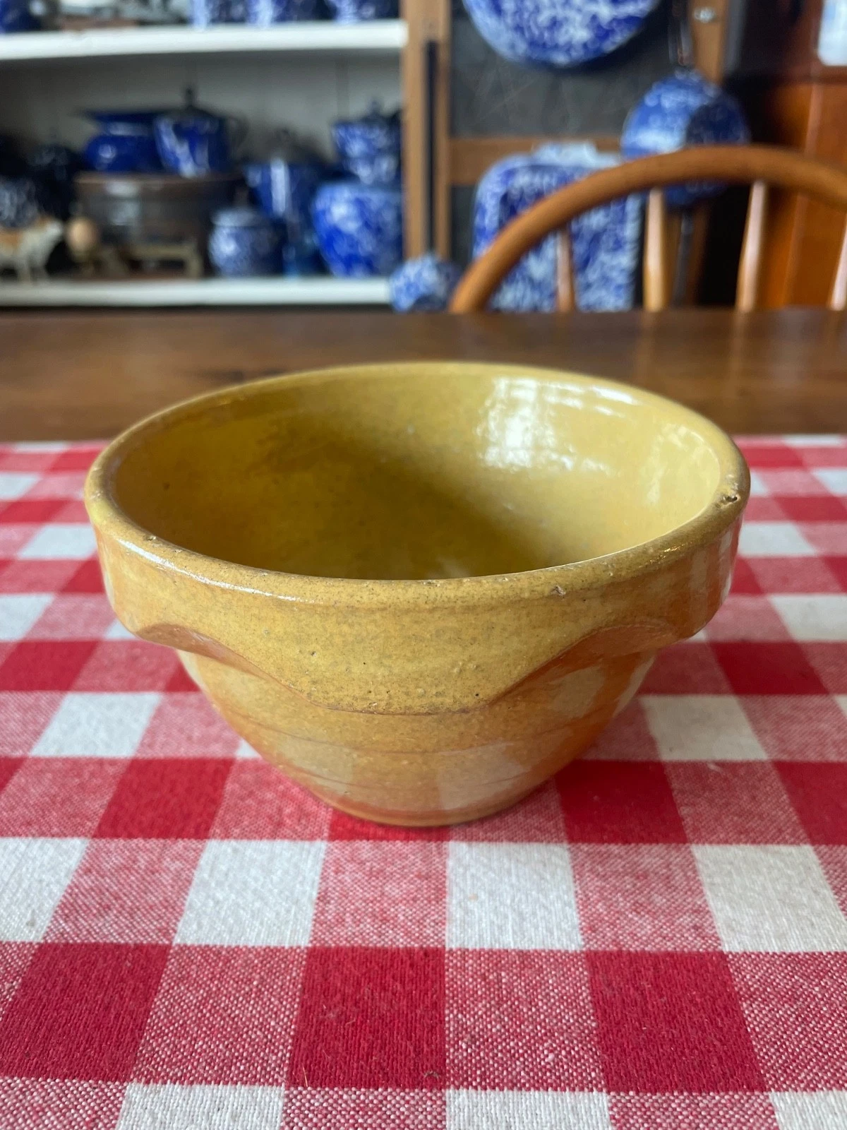 Antique Yellow Ware Mixing Bowl (5" diameter)