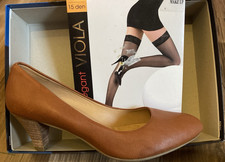 Damen Pumps Braun Größe 38 und Halterlose S...