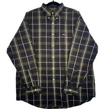 EUC Vtg Chaps Ralph Lauren Mens XL Plaid Button Down Green/Navy Long Sleeve