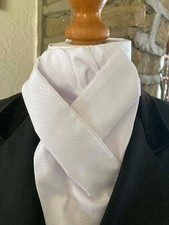 WHITE READY TIED STOCK HUNTING/DRESSAGE/SHOWING