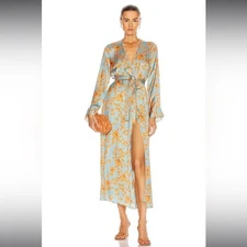 Alexis Botana Maxi Slit Dress in Winter Garden Sz Small