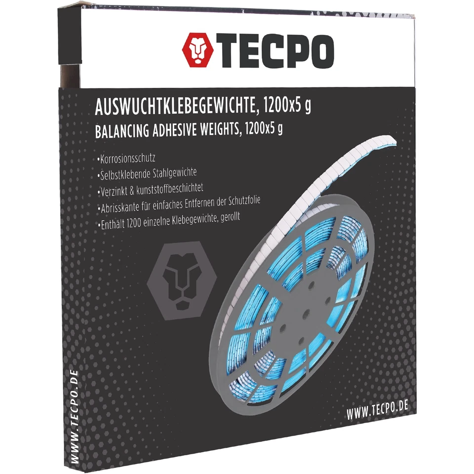 2x TECPO AUSWUCHT GEWICHTE ALU-FELGEN 1200x5g KLEBEGEWICHTE WUCHTGEWICHTE RIEGEL - Bild 3 von 3