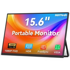 Portable Monitor, 15.6-in 1080P FHD Laptop Monitor USB-HDMI External Computer...