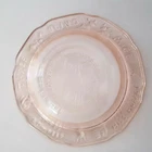Childs Bowl MOTHER GOOSE Tiara Pink Depression Glass  Nursery Rhymes BO-PEEP