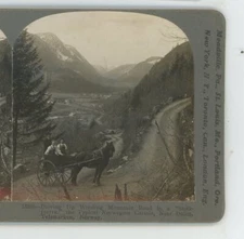 Driving Mountain Road Near Dalen Telemarken Norway Keystone Stereoview