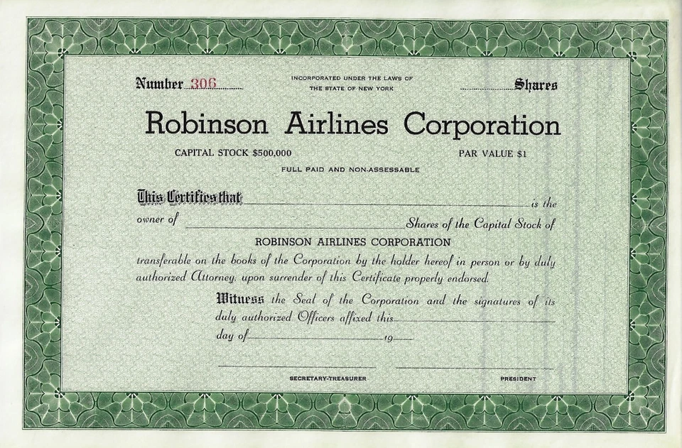 Robinson Airlines Corporation (heute aufgegangen in American  Airlines) - Bild 1 von 1