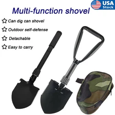 Folding Survival Shovel Military Style Tool for Camping Gardening Beach Digging