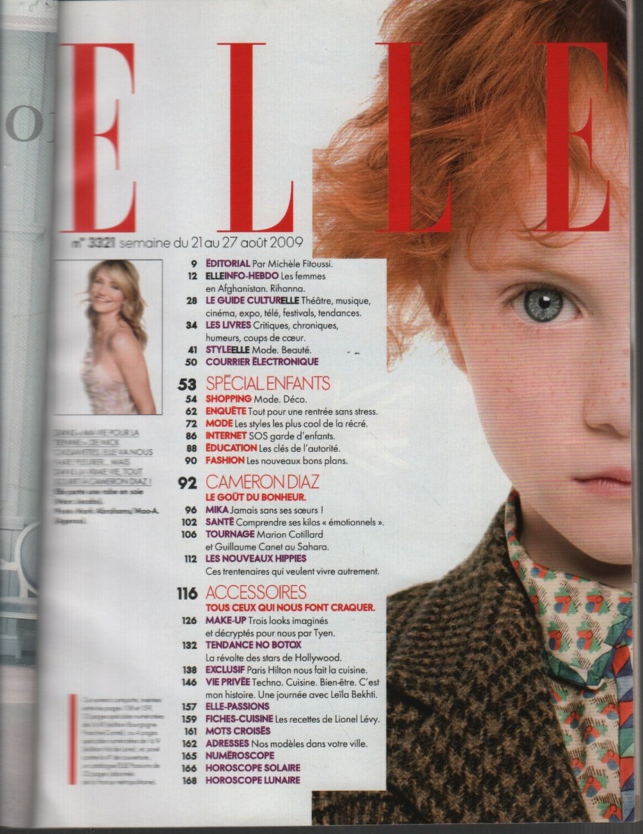 Elle French Fashion Magazine 21 Aout 2009 Cameron Diaz