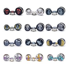 Pair Of Screw On Picture Plugs Gauges Choose Style And Size 16g Thru 1 Inch