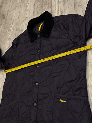 Barbour Liddesdale Track Quilt Jacket Navy Blue Men's Size S