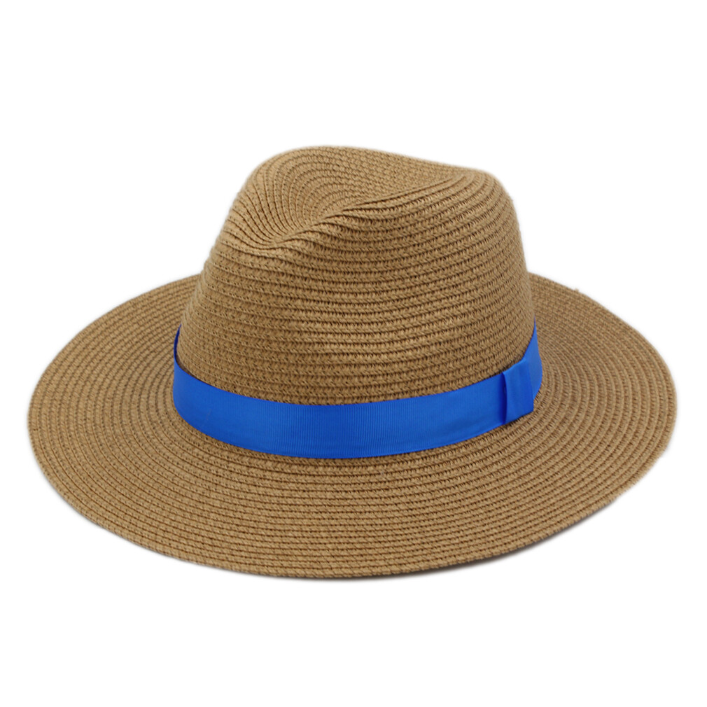 Summer Sun Hats Fedora Beach Hat Panama Cap UPF50+ for Women Men