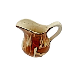 Alaska Clay Pitcher Bud Vase Ceramic Jug with Spout Handle by Carol