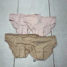 Deal Worthy 4 Pack Pink & Beige Hipster Underwear Girls Size Small (6/7) NEW