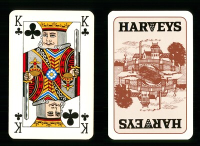 1 x Spielkarte Harveys Brewery Lewes East Sussex - King of Clubs   P0135