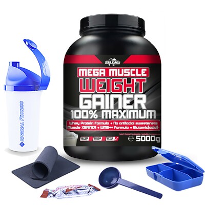 9,60 /kg ++ BWG Mega Muscle Mass Weight Gainer (5kg Dose) + BONUS wählbar ++