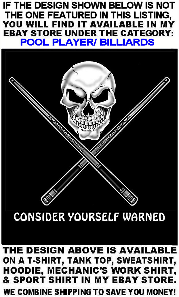 I'm Smiling That Alone Should Scare You Skeleton Girl 8 Ball Pool Player T-shirt image 8